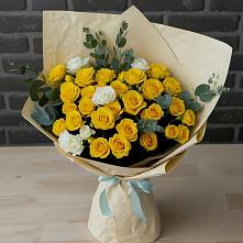 Букет цветов из:  Розы #REPLACE_PRED# Советский Ленинградской области