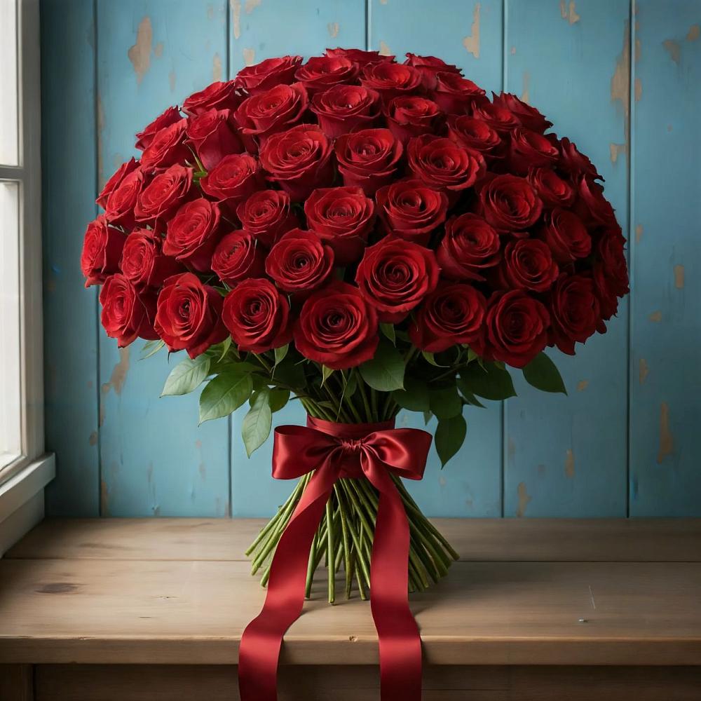 Букет Красные розы Блэк Меджик в Советский Ленинградской области