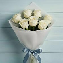 Букет 7 Белых роз Эдлесс Лав в Советский Ленинградской области