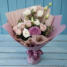 Букет цветов из:  Розы и Лизиантусы #REPLACE_PRED# Советский Ленинградской области