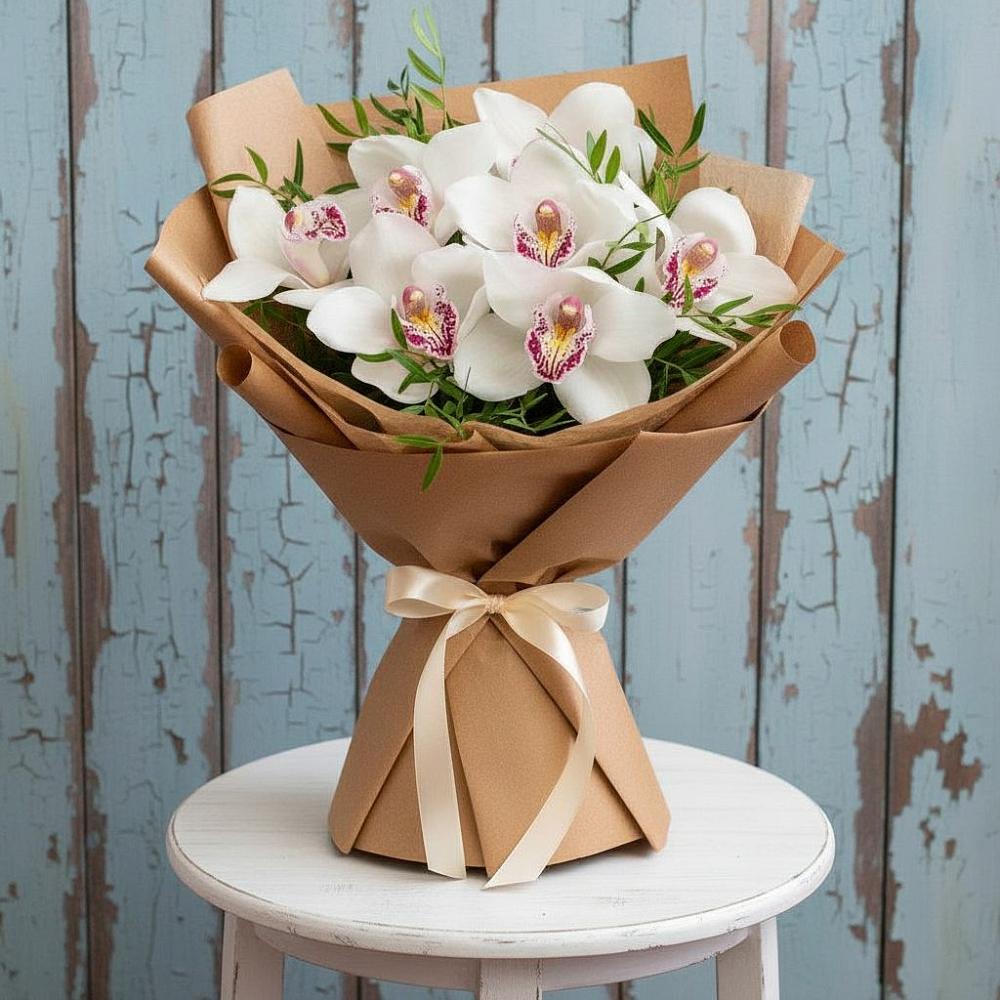 Букет цветов из: Орхидеи и Розы в Советский Ленинградской области