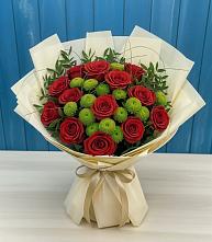 Букет цветов из:  Розы и Хризантемы #REPLACE_PRED# Советский Ленинградской области
