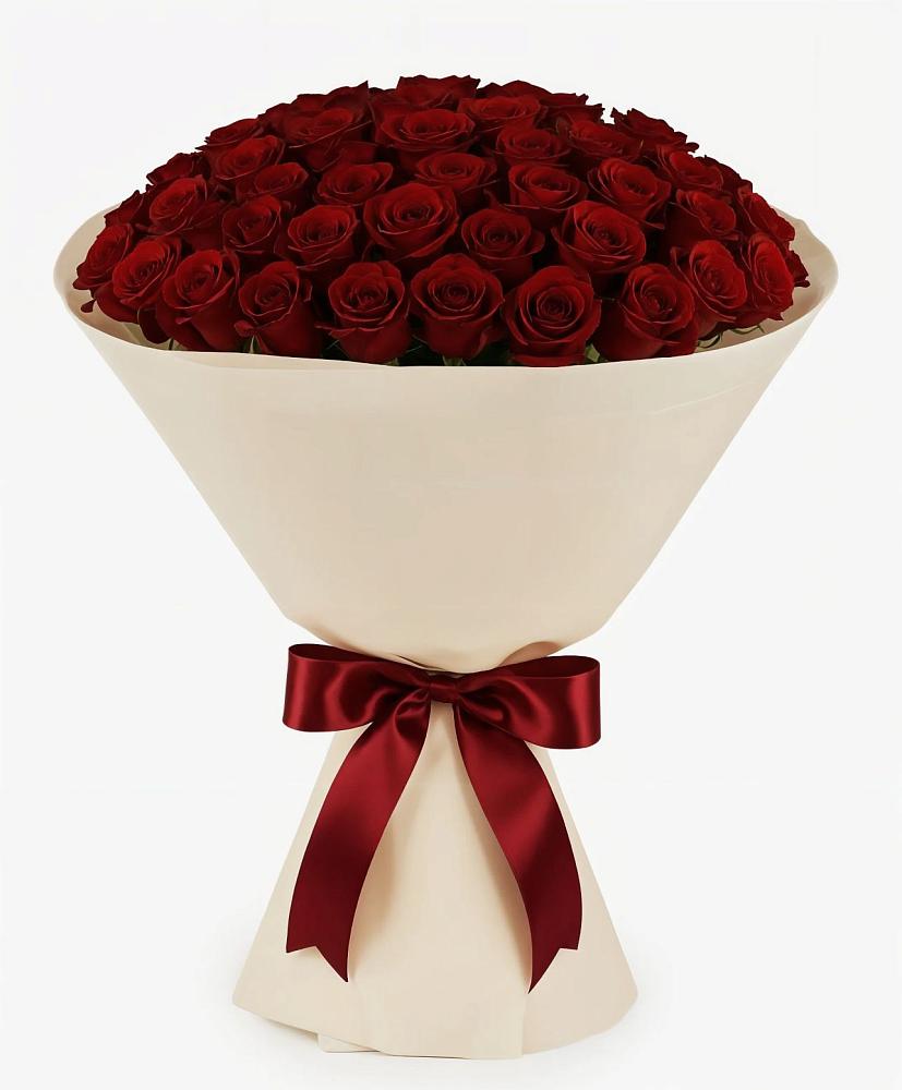 Букет 101 Бордовая роза Блэк Бакарра в Советский Ленинградской области